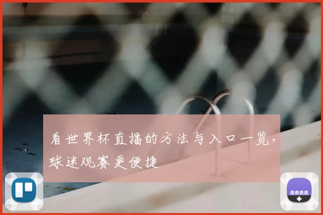 看世界杯直播的方法与入口一览,球迷观赛更便捷