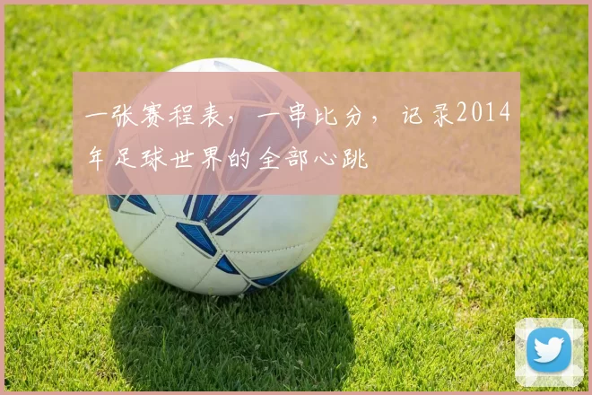 一张赛程表,一串比分,记录2014年足球世界的全部心跳
